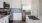 a kitchen with white cabinets