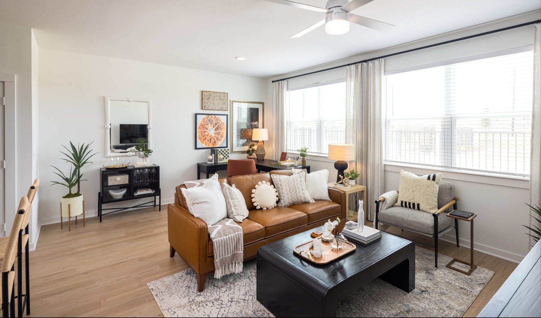 large, furnished living room