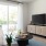 a living room with a tv and a couch