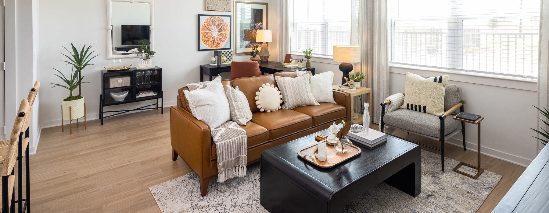 large, furnished living room